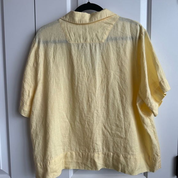 Quince Women's Yellow Button-Up Top - Picture 2 of 6